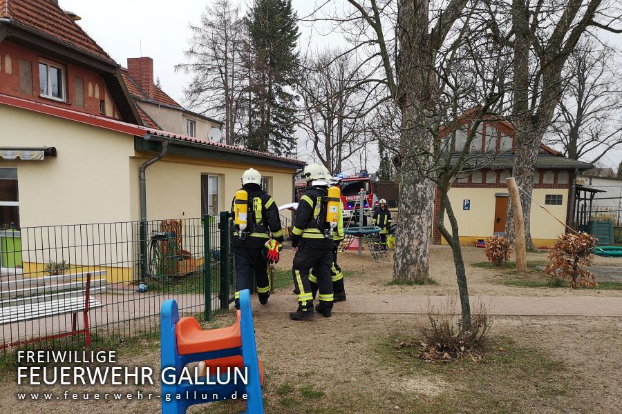 Brandschutzübung in der Kita Gallun